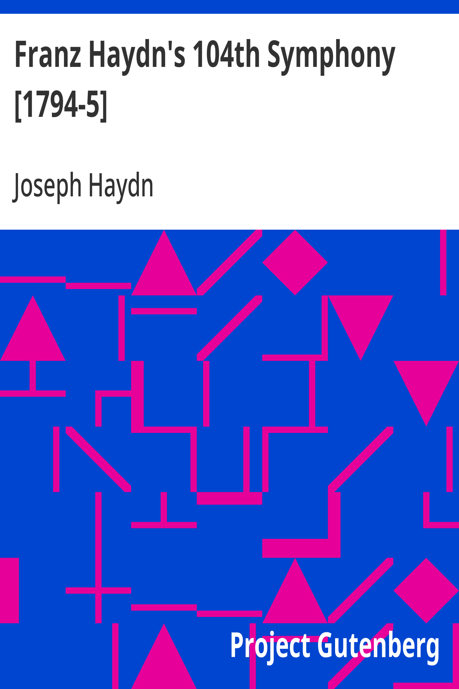 Franz Haydn's 104th Symphony [1794-5] / MIDI file